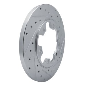 Ford Transit-350 Brake Rotor (1) - Rear Right - R1 Concepts - Drilled & Slotted - Silver - `15-`25